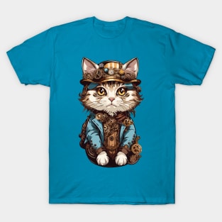 Steampunk, Cat venturer, Victorian Cat T-Shirt